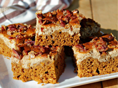 Spiced Pumpkin Latte Cake Bars